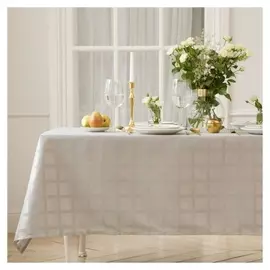 Скатерть этель Geometry 150*250 +/-3см, цв.серый, пл. 192 г/м2, хл с вгмо