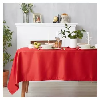 Скатерть этель "Пудра" цв.красный, 150*280 см, 115 ±10 гр,100% п/э