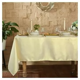 Скатерть этель "Пудра" цв.золотой, 150*220 см, 115 ±10 гр,100% п/э