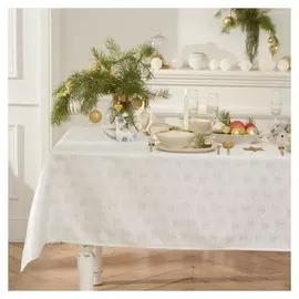 Скатерть этель "Серебряные ёлочки" цв.белый, 150*180 см, 115 ±10 гр,100% п/э
