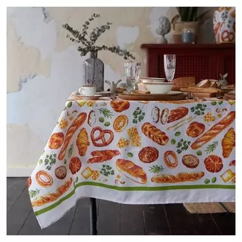 Скатерть "Доляна" Bread 110х144 см, 100% хлопок, 164 г/м2