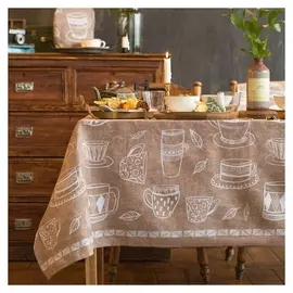 Скатерть "Доляна" Cup Of Tea 110х144 см, 100% хлопок, 164 г/м2