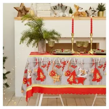 Скатерть доляна «Домашний уют» 145×300 см, 100% п/э