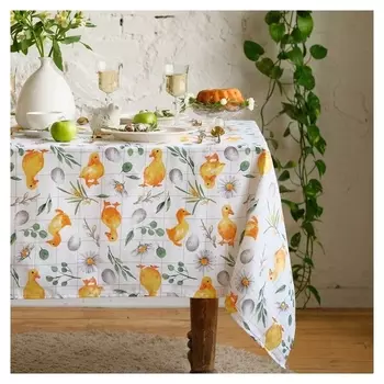 Скатерть доляна Duckling 149х250 см, 100% хл, рогожка 164 г/м2