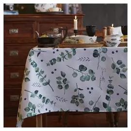 Скатерть "Доляна" Eucalyptus 180х144 см, 100% хлопок, 164 г/м2