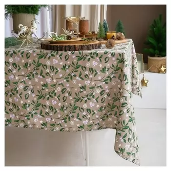 Скатерть доляна Frosty Berries 149х110 см, 100% хл, рогожка 164 г/м2