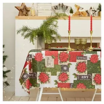 Скатерть доляна Love 145×220 см, 100% п/э