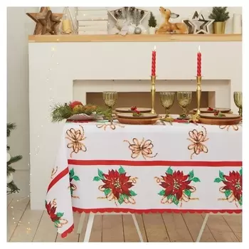 Скатерть доляна «Сказочный новый год» 145×260 см, 100% п/э