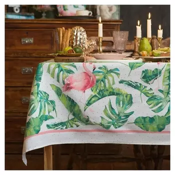 Скатерть "Доляна" Tropical Kitchen 220х144 см, 100% хлопок, 164 г/м2