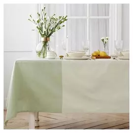 Скатерть "Этель" 240х165 см, цв. мятный, 100% хлопок, 163 г/м2