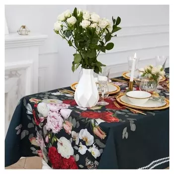 Скатерть "Этель" Flowers 220х147 см, 100% хлопок, саржа 190 г/м2