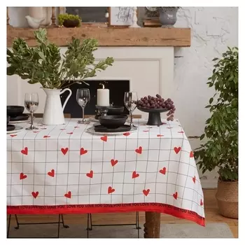 Скатерть "Этель" Love Is 149х110см, 100% хл, саржа 190 г/м2