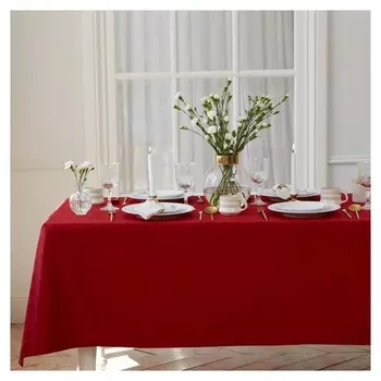 Скатерть "Этель" Shine 150*180 +/-3см, цв.бордовый, пл. 192 г/м2, хл с вгмо