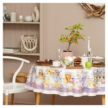 Скатерть "Этель" Spring Easter D=214см +/-3см, 100% хл, саржа 190 гр/м2
