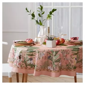 Скатерть "Этель" Tropical Animals D=150см +/- 3см, 100% хл, саржа 190 гр/м2