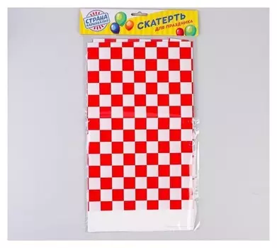 Скатерть «Клетка», 108х180 см, цвет красный