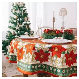 Скатерть круглая этель "Сказка в новый Год" D=160 см, 100 % хлопок