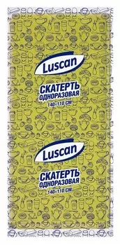 Скатерть одноразовая Luscan, 110х140см, желтая