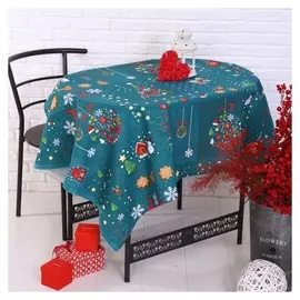 Скатерть рогожка Domovita «Волшебные истории», размер 150х180 см, цвет зелёный, 100% хлопок, 170 г/м²