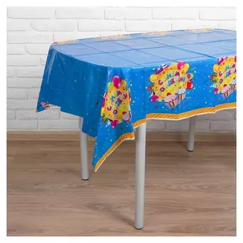 Скатерть «С днём рождения», сладости