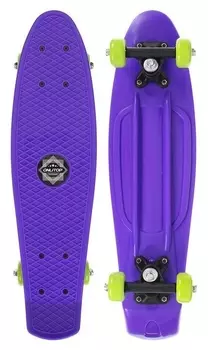 Скейтборд 56 х 15 см, колеса PVC 50 мм, пластиковая рама, цвет фиолетовый