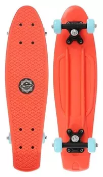 Скейтборд 56 х 15 см, колеса PVC 50 мм, пластиковая рама, цвет оранжевый
