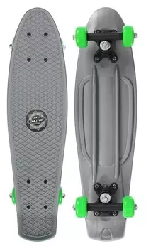 Скейтборд 56 х 15 см, колеса PVC 50 мм, пластиковая рама, цвет серый