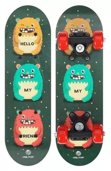 Скейтборд детский «Монстры» 44 × 14 см, колёса PVC 50 мм, пластиковая рама