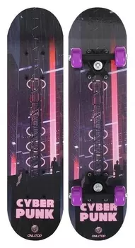 Скейтборд подростковый «Киберпанк» 62 × 16 см, колёса PVC 50 мм, пластиковая рама