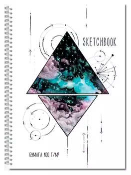 Скетчбук а4,40л,бл.офсет 100гр,бок.спир,жестк.подлож Sketchbook100 2748 асс