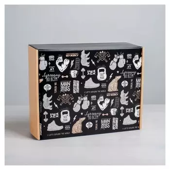 Складная коробка «Брутальность», 27 × 21 × 9 см