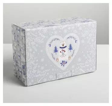 Складная коробка «Новогодняя», 22 × 15 × 10 см