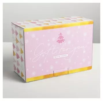 Складная коробка «Пусть зима приносит радость», 22 × 15 × 10 см
