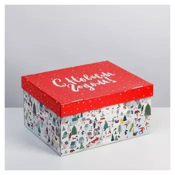 Складная коробка «С новым годом», 31,2 х 25,6 х 16,1 см