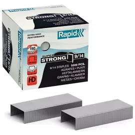 Скобы для степлера Rapid Hd110 "Super Strong" №9/14, 5000 штук, до 110 листов