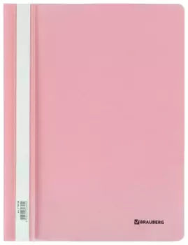 Скоросшиватель пластиковый Brauberg "Pastel" А4, 130/180 мкм, персиковый, 270457