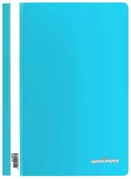 Скоросшиватель пластиковый юнландия, А4, 130/180 мкм, голубой, 228678