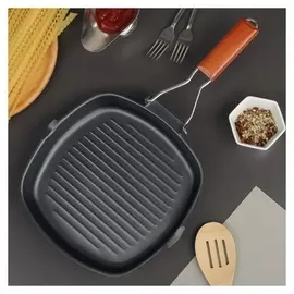 Сковорода-гриль, 24×24 см, складная ручка