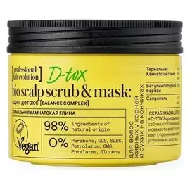 Скраб-маска для кожи головы перед мытьем головы D-TOX. Super детокс