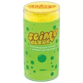 Слайм (Лизун) "Clear Slime. изумрудный город", с ароматом яблока, 250 г, волшебный мир, S130-35, S300-36