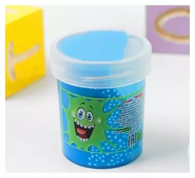 Слайм Плюх голубой с шариками, 40 г