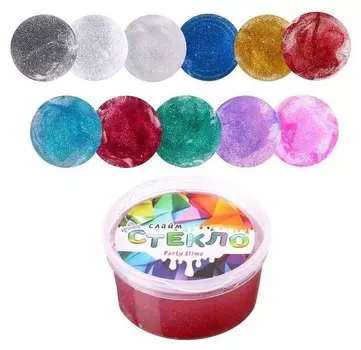 Слайм «Стекло», с маленькими блёсками, 50 г