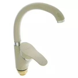 Смеситель для кухни Accoona A4005e, однорычажный, с гайкой, латунь, бежевый