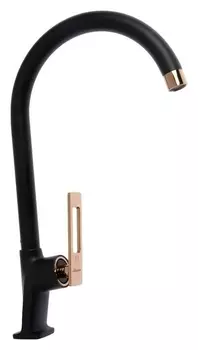 Смеситель для кухни Accoona A45127fw, однорычажный, длина излива 202 мм, черный