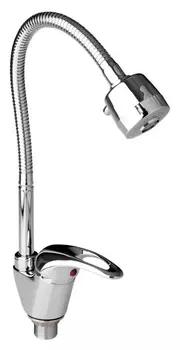 Смеситель для кухни Accoona A4840, однорычажный, гибкий излив, хром