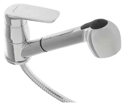 Смеситель для кухни Accoona A5416, с вытягивающейся лейкой, латунь, хром