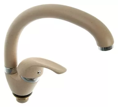 Смеситель для кухни Accoona A84043e, однорычажный, силумин, бежевый