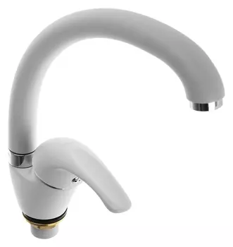 Смеситель для кухни Accoona A84043g, однорычажный, силумин, белый