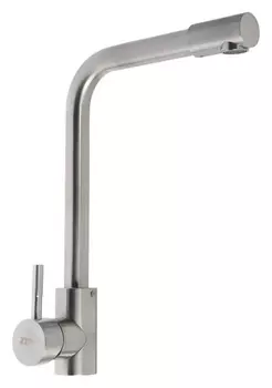 Смеситель для кухни Zein, однорычажный, картридж керамика 35 мм, нержавеющая сталь, сатин