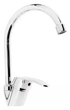 Смеситель для кухни Zein Z3102, однорычажный, высокий излив, хром